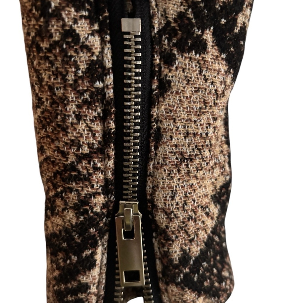 🕶️H&M Aviator Moto Women's Snake Print Jacket US4 (XS) LIKE NEW🕶️ - Picture 4 of 10